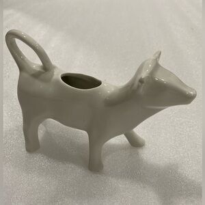 Hoan Vintage Cow Creamer White Porcelain Made In France Farmhouse EUC